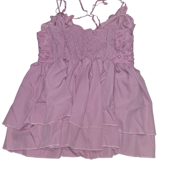 SALE NIP Sz. XS Tag Says L Pink  Lace Upper Body and Tiered/Layered Lower Body. - Picture 4 of 8